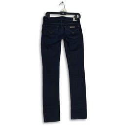 Womens Blue Denim Dark Wash Pockets Classic Skinny Leg Jeans Size 14 alternative image