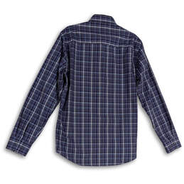 NWT Mens Blue Plaid Long Sleeve Spread Collar Button-Up Shirt Size Medium alternative image