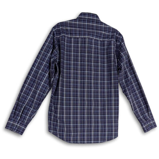 NWT Mens Blue Plaid Long Sleeve Spread Collar Button-Up Shirt Size Medium image number 2