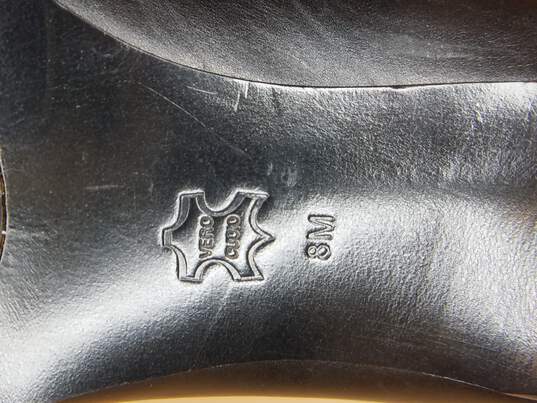Via Spiga Black Leather Pump Buckle Detail Point Toe Heel Womens Size 8 M image number 8