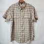 Patagonia Short Sleeves Snap Front Plaid Brown/Pink Shirt Women's XXL image number 1
