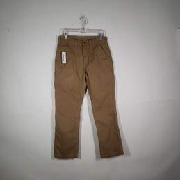 Mens Cotton Relaxed Fit Slash Pocket Straight Leg Carpenter Pants Size 33x32