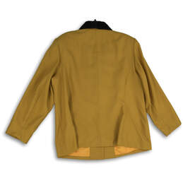 Womens Yellow Shawl Neck Long Sleeve One Button Blazer Size 20W alternative image