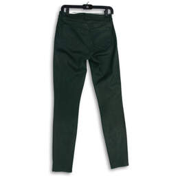 Womens Green Denim Dark Wash Coin Pocket Stretch Skinny Leg Jeans Size 28 alternative image