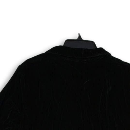 NWT Womens Black Notch Lapel Long Sleeve Four Button Blazer Size Medium image number 4