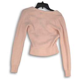 NWT The Limited Womens Light Pink Long Sleeve V-Neck Pullover Sweater Size XS alternative image