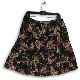 NWT LOFT Womens Multicolor Floral Pleated Side Zip A-Line Skirt Size 12 alternative image