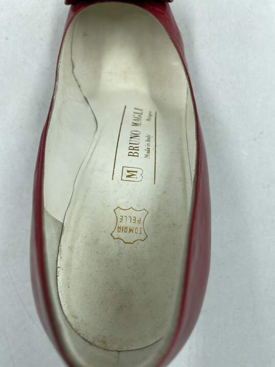 Authentic Bruno Magli Red Ruched Pumps W 5.5A image number 8
