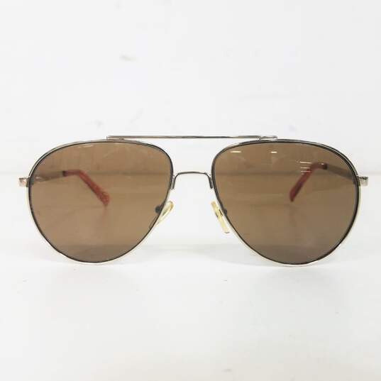 Calvin Klein Silver Aviator Sunglasses image number 2