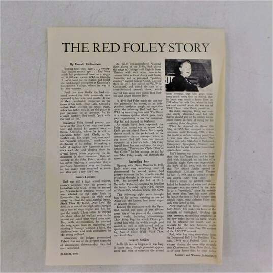 Red Foley Country Star Promotional Advertising Memorabilia & Radio Record Show Audition image number 9