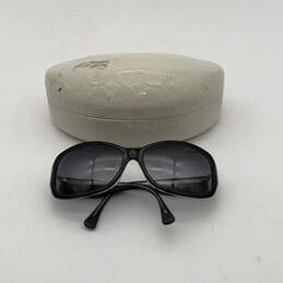 Womens S2044 Blue Lens Black Full Rim Square Shape Sunglasses With Case