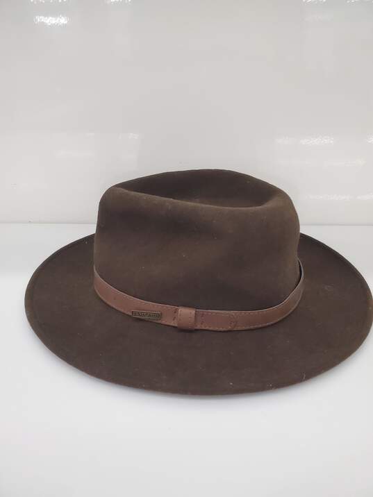 Men VTG  PENDLETON  Wool Brown FEDORA Felt Hat Size-L image number 2