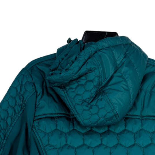 NWT Womens Teal Elliot Quilted Athleisure Full-Zip Jacket Size Large image number 4
