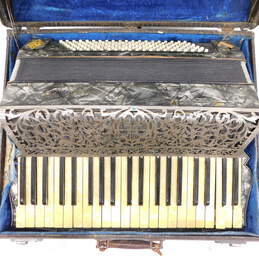 VNTG Unbranded 41 Key/120 Button Gray Piano Accordion w/ Hard Case