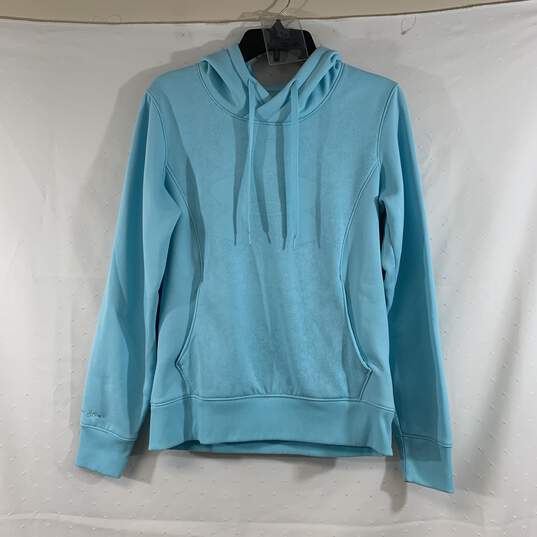 Men's Robin Egg Blue Under Armour Semi-Fitted Hoodie, Sz. M image number 1