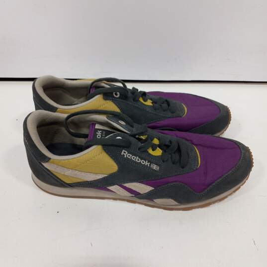 Womens V49048 Purple Black Low Top Lace Up Activewear Sneaker Shoes Size 9 image number 3