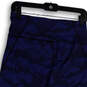 Womens Blue Black Camouflage High Waist Pull-On Capri Leggings Size Medium image number 3