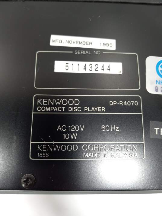 Kenwood DP-R4070 CD Player image number 4
