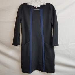 Boden black navy stripe mod shift dress 4