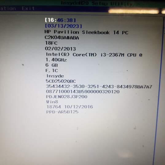 HP Pavilion Sleekbook 14in Laptop Intel i3-2367M CPU 6GB RAM 320GB HDD image number 6
