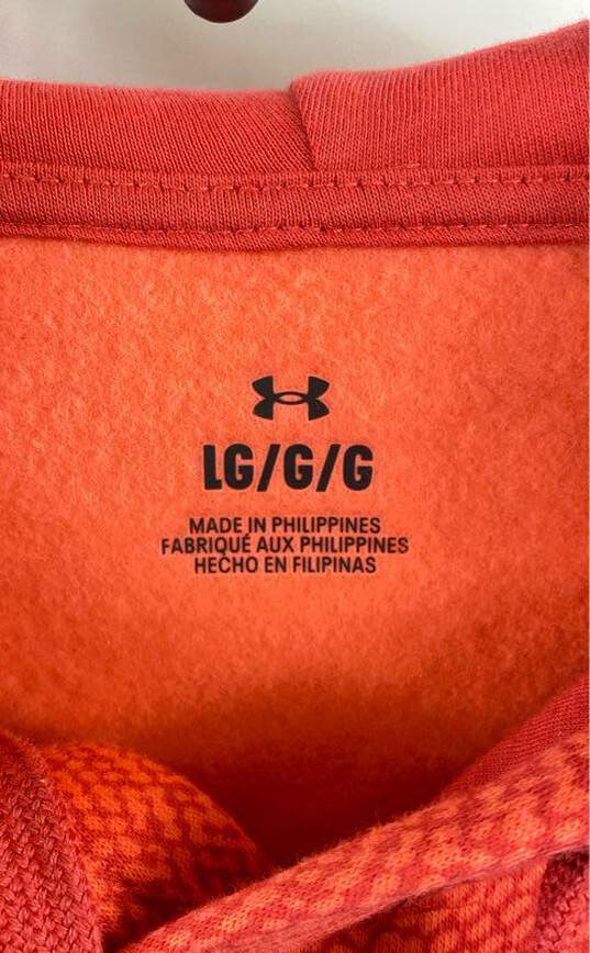 Under Armour Orange Pullover Hoodie - Size Large image number 3