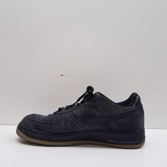 Men's Air Force 1 Low Casual Shoes in Black/Black Size 13.0 | Leather by Nike