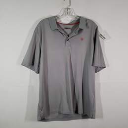 Mens Tek Heat Series Collared Short Sleeve Activewear Polo Shirt Size Large