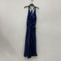 NWT Womens Blue Shimmery Sleeveless V-Neck Fashionable Maxi Dress Size 3XL image number 2