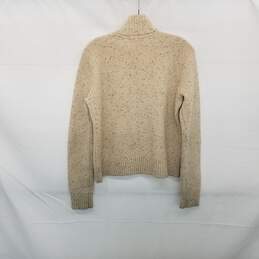 Toad & Co. Beige Lambswool Blend 1/4 Zip Cropped Sweater WM Size M alternative image