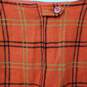 Vintage Young Pendleton Orange Plaid Wool Midi Skirt 11-12 image number 4