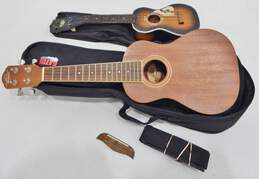 Harmony (Soprano) and Oscar Schmidt OU2 (Concert) Ukuleles w/ Cases (Set of 2)(Parts and Repair)