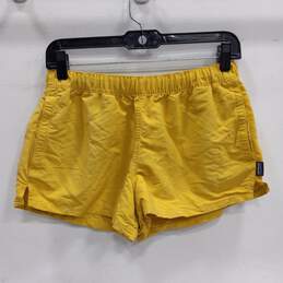 Patagonia Yellow Athletic Shorts Women's Size S