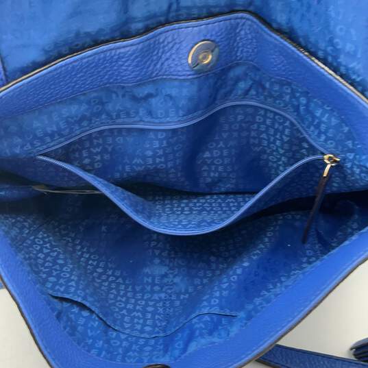 Kate Spade New York Womens Blue Leather Adjustable Strap Crossbody Bag Purse image number 4