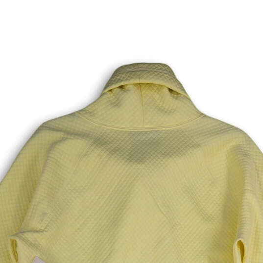 NWT Womens Yellow Thumb Hole Welt Pocket Pullover Hoodie Size XL image number 4