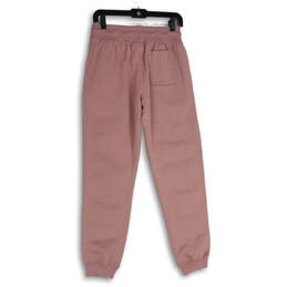 NWT Womens Pink High Waist Pockets Drawstring Jogger Pants Size Small alternative image