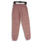 NWT Womens Pink High Waist Pockets Drawstring Jogger Pants Size Small image number 2