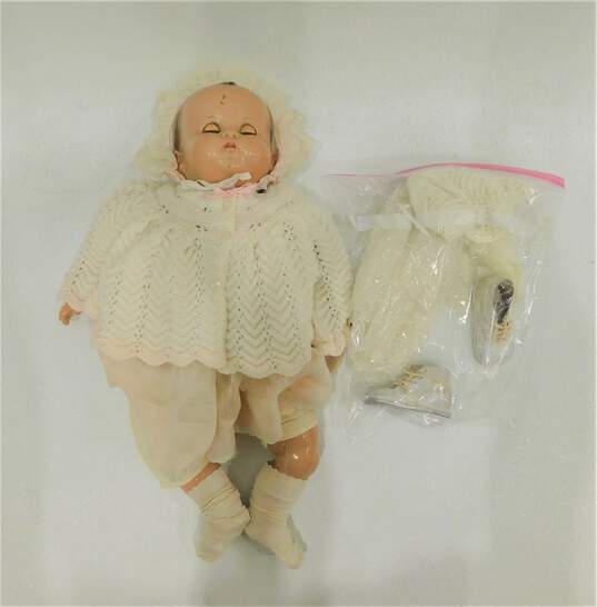 Antique Ideal Composition Head & Limbs Baby Doll Brown Sleep Eyes image number 1