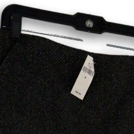 NWT Womens Gray Flat Front Side Zip Stretch Straight & Pencil Skirt Size 8 image number 3