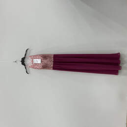 NWT Womens Pink Purple Sequin Halter Neck Bridesmaid Maxi Dress Size N14