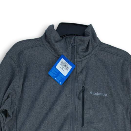 NWT Columbia Womens Gray Long Sleeve Mock Neck Quarter Zip Jacket Size Medium image number 3