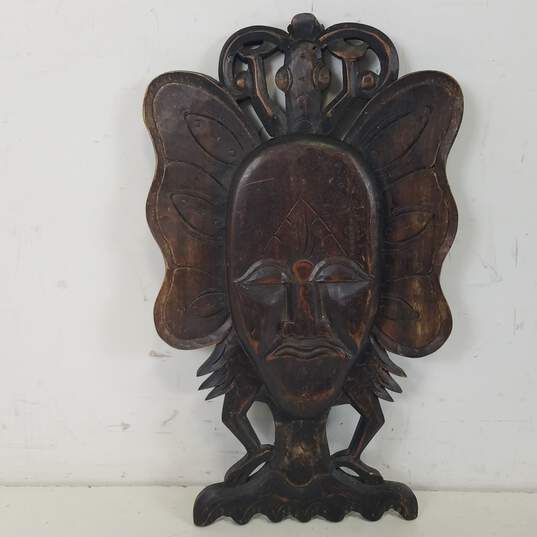 Wood Carved Wall Plaques/ Indonesian Influence Home Décor image number 2