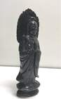 South Asian Black Stone Statue 11 inch Tall Buddha Deity Sculpture image number 3