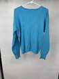 Womens Turquoise Long Sleeve V Neck Pullover Sweater Size Large W-0528922-C image number 3