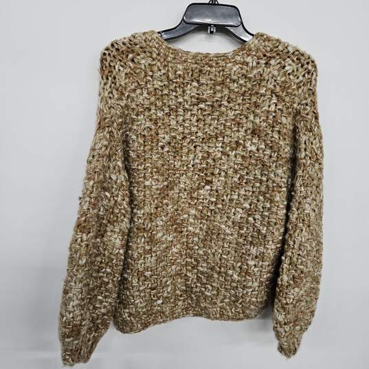Brown Knit Open Front Cardigan image number 2