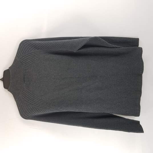 DKNY Men Grey Quarter Zip Sweater XL image number 2