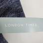 London Times Women Blue Metallic Knit Dress M NWT image number 5