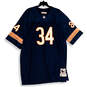 Mens Orange Blue #34 Walter Payton Chicago Bears NFL Jersey Size 60 image number 1