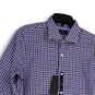 NWT Mens Multicolor Gingham Long Sleeve Collared Dress Shirt Sz 15.5 34/35 image number 4
