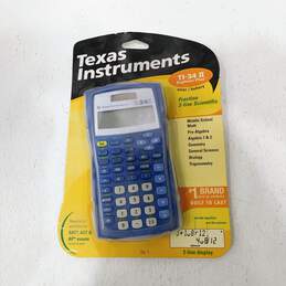 Texas Instruments TI-34 II Scientific Explorer Blue Solar Calculator Sealed