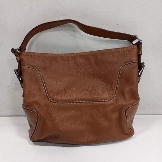 Michael Kors Brown Pebble Leather Shoulder Bag image number 2